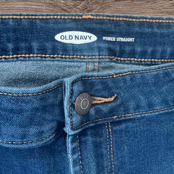 Old Navy Women's power straight Distressed Blue Jeans size 18 petite - Picture 4 of 9